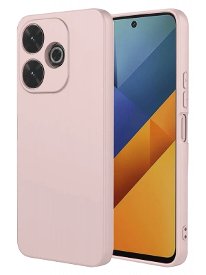 Newface Xiaomi Redmi 13 4G Kılıf Nano içi Kadife Silikon - Pudra