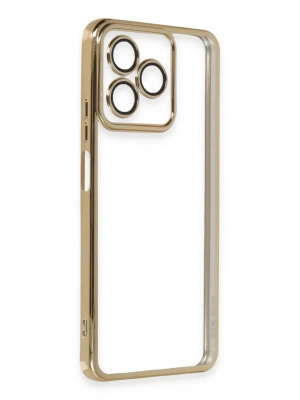 Newface Xiaomi Redmi 13 4G Kılıf Razer Lensli Silikon - Gold