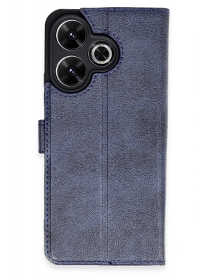 Newface Xiaomi Redmi 13 4G Kılıf Trend S Plus Kapaklı Kılıf - Lacivert