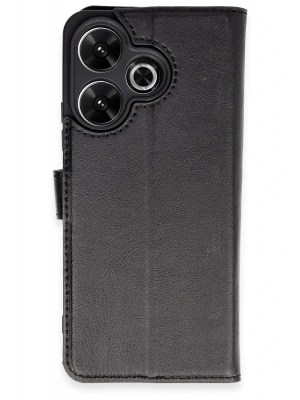 Newface Xiaomi Redmi 13 4G Kılıf Trend S Plus Kapaklı Kılıf - Siyah