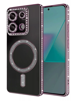 Newface Xiaomi Redmi 13C Joke Simli Magneticsafe Kılıf - Pembe