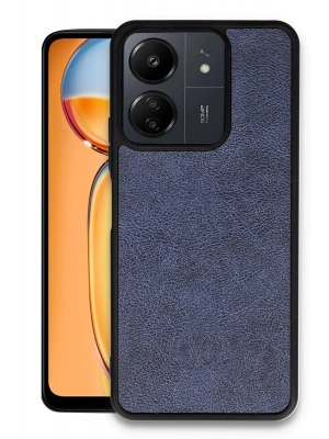 Newface Xiaomi Redmi 13C Kılıf Aras Deri Kapak - Lacivert