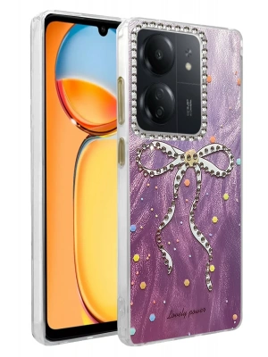 Newface Xiaomi Redmi 13C Kılıf Blade Aynalı Desenli Kapak - Desen 1