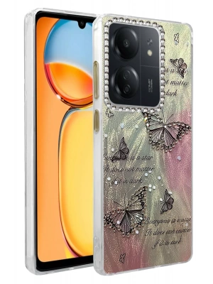 Newface Xiaomi Redmi 13C Kılıf Blade Aynalı Desenli Kapak - Desen 6