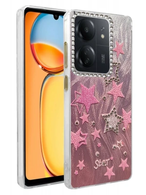 Newface Xiaomi Redmi 13C Kılıf Blade Aynalı Desenli Kapak - Desen 7