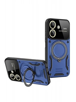 Newface Xiaomi Redmi 13C Kılıf Joy Lens Standlı Kapak - Lacivert