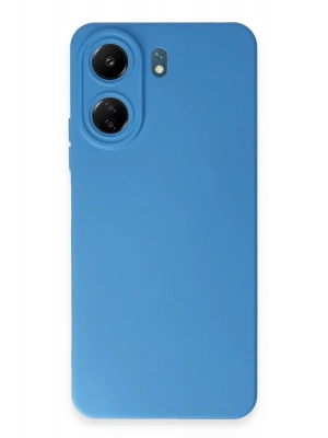 Newface Xiaomi Redmi 13C Kılıf Nano içi Kadife Silikon - Mavi