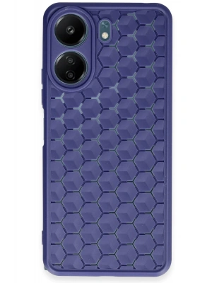 Newface Xiaomi Redmi 13C Kılıf Petek Silikon Kapak - Lacivert