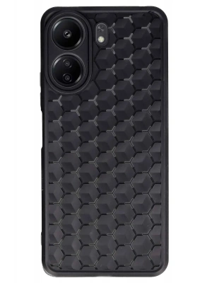 Newface Xiaomi Redmi 13C Kılıf Petek Silikon Kapak - Siyah