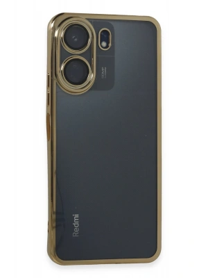Newface Xiaomi Redmi 13C Kılıf Razer Lensli Silikon - Gold