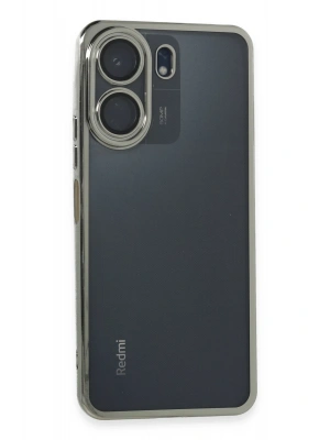 Newface Xiaomi Redmi 13C Kılıf Razer Lensli Silikon - Gümüş