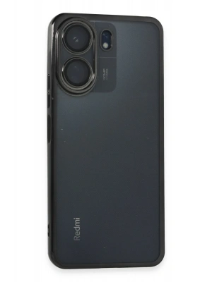 Newface Xiaomi Redmi 13C Kılıf Razer Lensli Silikon - Siyah