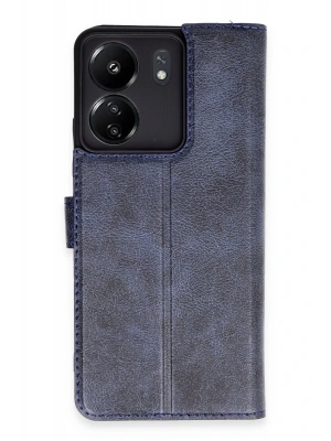 Newface Xiaomi Redmi 13C Kılıf Trend S Plus Kapaklı Kılıf - Lacivert