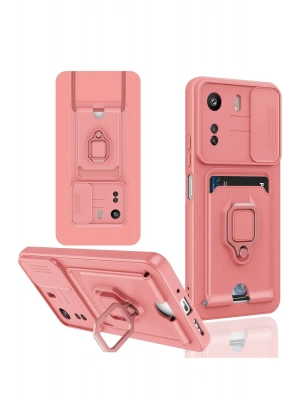 Newface Xiaomi Redmi 13C Kılıf Zuma Kartvizitli Yüzüklü Silikon - Pembe