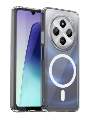 Newface Xiaomi Redmi 14C Combo Sert Şeffaf Magsafe Kapak - Şeffaf