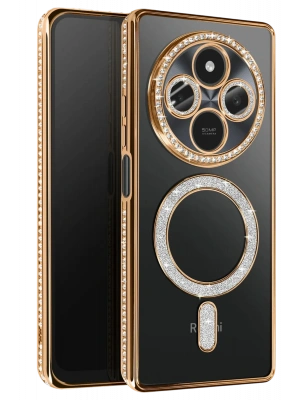 Newface Xiaomi Redmi 14C Joke Simli Magneticsafe Kılıf - Gold