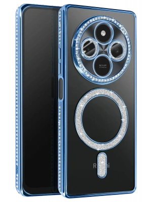 Newface Xiaomi Redmi 14C Joke Simli Magneticsafe Kılıf - Mavi