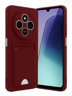 Newface Xiaomi Redmi 14C Kelvin Kartvizitli Silikon - Bordo