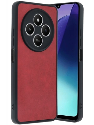 Newface Xiaomi Redmi 14C Kılıf Aras Deri Kapak - Kırmızı