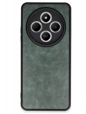 Newface Xiaomi Redmi 14C Kılıf Aras Deri Kapak - Koyu Yeşil