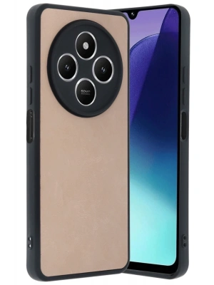 Newface Xiaomi Redmi 14C Kılıf Aras Deri Kapak - Pudra