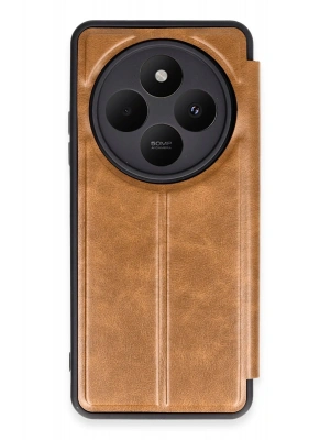 Newface Xiaomi Redmi 14C Kılıf Flip Cover - Taba