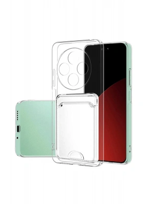 Newface Xiaomi Redmi 14C Kılıf Kart Şeffaf Silikon - Şeffaf