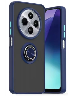 Newface Xiaomi Redmi 14C Kılıf Montreal Yüzüklü Silikon Kapak - Lacivert