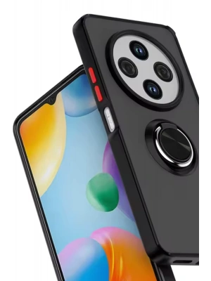 Newface Xiaomi Redmi 14C Kılıf Montreal Yüzüklü Silikon Kapak - Siyah