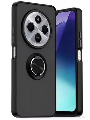 Newface Xiaomi Redmi 14C Kılıf Montreal Yüzüklü Silikon Kapak - Siyah