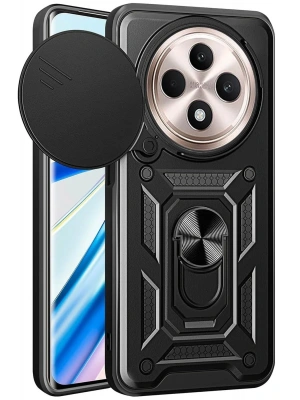 Newface Xiaomi Redmi 14C Kılıf Pars Lens Yüzüklü Silikon - Siyah