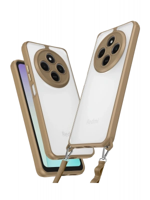 Newface Xiaomi Redmi 14C Kılıf Penta Silikon Kılıf - Çöl Titanyum