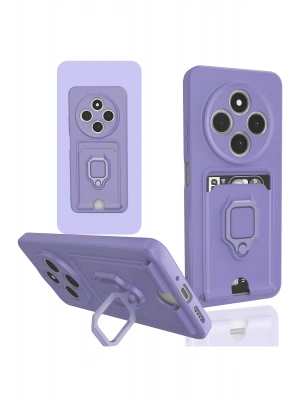 Newface Xiaomi Redmi 14C Kılıf Zuma Kartvizitli Yüzüklü Silikon - Lila