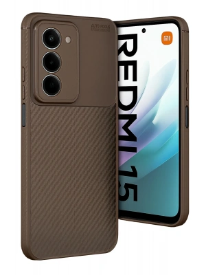 Newface Xiaomi Redmi 15 4G Auto Focus Karbon Kapak - Kahverengi