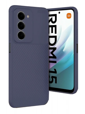 Newface Xiaomi Redmi 15 4G Auto Focus Karbon Kapak - Lacivert