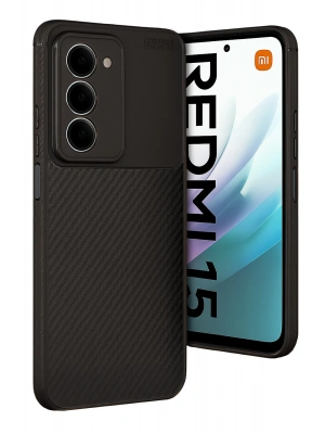 Newface Xiaomi Redmi 15 4G Auto Focus Karbon Kapak - Siyah