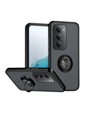 Newface Xiaomi Redmi 15 4G Montreal Yüzüklü Silikon Kapak - Siyah