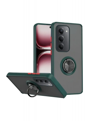 Newface Xiaomi Redmi 15 4G Montreal Yüzüklü Silikon Kapak - Yeşil