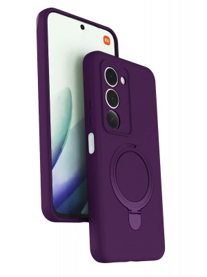 Newface Xiaomi Redmi 15 4G Regal Magsafe Standlı Kapak - Derin Mor