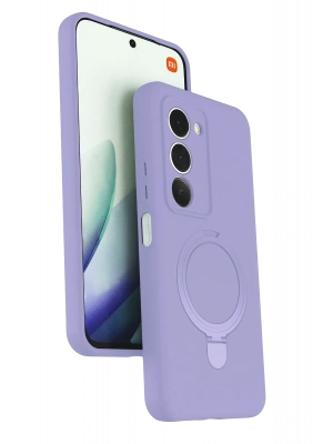 Newface Xiaomi Redmi 15 4G Regal Magsafe Standlı Kapak - Lila