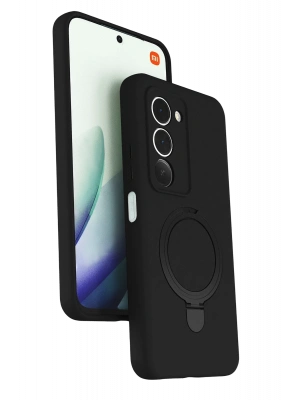 Newface Xiaomi Redmi 15 4G Regal Magsafe Standlı Kapak - Siyah