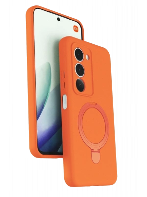 Newface Xiaomi Redmi 15 4G Regal Magsafe Standlı Kapak - Turuncu