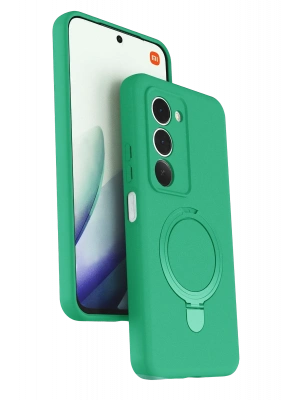 Newface Xiaomi Redmi 15 4G Regal Magsafe Standlı Kapak - Yeşil