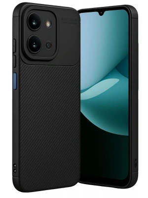 Newface Xiaomi Redmi 15C 4G Auto Focus Karbon Kapak - Siyah