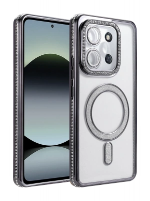 Newface Xiaomi Redmi 15C 4G Joke Simli Magneticsafe Kılıf - Siyah