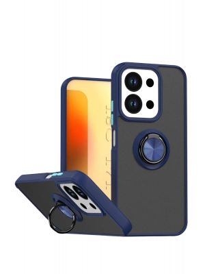 Newface Xiaomi Redmi 15C 4G Montreal Yüzüklü Silikon Kapak - Lacivert