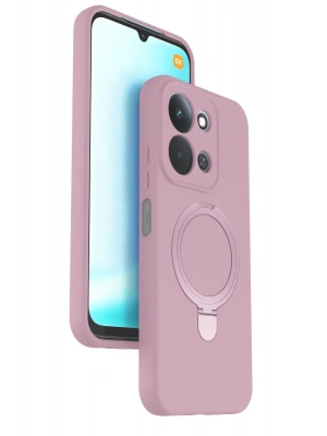 Newface Xiaomi Redmi 15C 4G Regal Magsafe Standlı Kapak - Açık Pembe