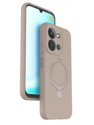 Newface Xiaomi Redmi 15C 4G Regal Magsafe Standlı Kapak - Çöl Titanyum