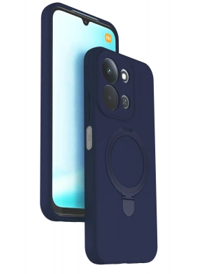 Newface Xiaomi Redmi 15C 4G Regal Magsafe Standlı Kapak - Lacivert