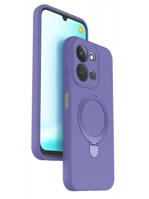 Newface Xiaomi Redmi 15C 4G Regal Magsafe Standlı Kapak - Lila